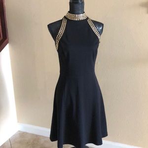 Michael Kors black dress with gold details